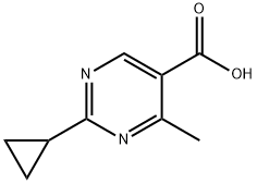 2-环丙基-4-甲基嘧啶-5-羧酸 结构式
