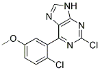 2-chloro-6-(2-chloro-5-methoxyphenyl)-9H-purine 结构式