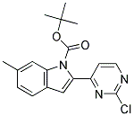 2-(2-Chloro-pyrimidin-4-yl)-6-methyl-indole-1-carboxylic acid tert-butyl ester 结构式