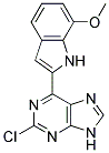 2-chloro-6-(7-methoxy-1H-indol-2-yl)-9H-purine 结构式