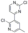2-Chloro-4-(2-chloro-5-methyl-pyridin-3-yl)-pyrimidine 结构式
