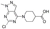 1-(6-chloro-1-methyl-1H-pyrazolo[3,4-d]pyrimidin-4-yl)piperidine-4-carboxylic acid 结构式