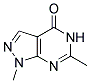 1,6-dimethyl-1,5-dihydro-4H-pyrazolo[3,4-d]pyrimidin-4-one 结构式