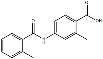 2-甲基-4-(2-甲基苯甲酰氨基)苯甲酸 结构式