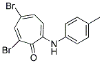 2,4-DIBROMO-7-(P-TOLUIDINO)-2,4,6-CYCLOHEPTATRIENONE 结构式