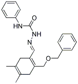 2-BENZYLOXYMETHYL-4,5-DIMETHYL-1,4-CYCLOHEXADIENECARBALDEHYDE4-PHENYLSEMICARBAZONE 结构式