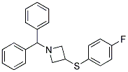 1-Benzhydryl-3-(4-fluoro-phenylthio)-azetidine 结构式