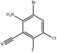 2-氨基-3-溴-5-氯-6-氟苯甲腈 结构式