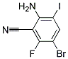 2-氨基-5-溴-6-氟-3-碘苯甲腈 结构式