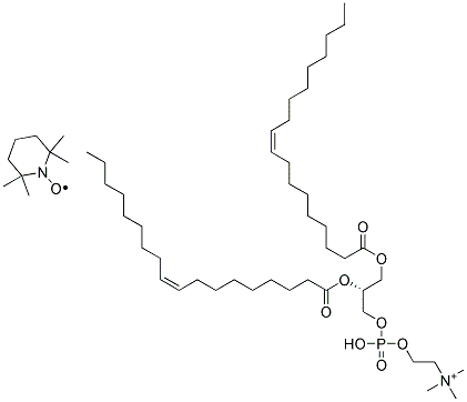 1,2-DIOLEOYL-SN-GLYCERO-3-PHOSPHO(TEMPO)CHOLINE;18:1 TEMPO PC 结构式