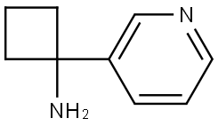 1-(吡啶-3-基)环丁胺 结构式