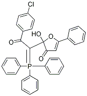 2-[2-(4-CHLOROPHENYL)-2-OXO-1-(1,1,1-TRIPHENYL-LAMBDA~5~-PHOSPHANYLIDENE)ETHYL]-2-HYDROXY-5-PHENYL-2,3-DIHYDROFURAN-3-ONE 结构式