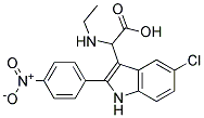 2-(5-CHLORO-2-(4-NITROPHENYL)-1H-INDOL-3-YL)-2-(ETHYLAMINO)ACETIC ACID 结构式