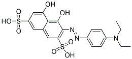 2-(4-DIETHYLAMINOPHENYL)AZO-8-HYDROXY-1-NAPHTHOL-3,6-DISULFONIC ACID 结构式