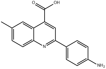 2-(4-氨基苯基)-6-甲基-喹啉-4-羧酸 结构式