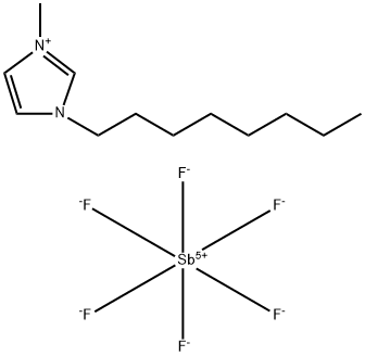 1-辛基-3-甲基咪唑六氟锑酸盐 结构式