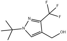 (1-叔丁基-3-三氟甲基-1H-吡唑-4-基)甲醇 结构式