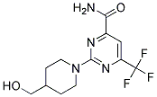2-(4-羟甲基哌啶-1-基)-6-三氟甲基嘧啶-4-甲酰胺 结构式