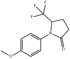 1-(4-METHOXY-PHENYL)-5-TRIFLUOROMETHYL-PYRROLIDIN-2-ONE 结构式