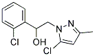 2-(5-CHLORO-3-METHYL-1H-PYRAZOL-1-YL)-1-(2-CHLOROPHENYL)ETHAN-1-OL, TECH 结构式