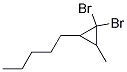 1-(2,2-DIBROMO-3-METHYLCYCLOPROPYL)PENTANE, TECH 结构式
