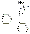 1-(DIPHENYLMETHYL)-3-HYDROXY-3-METHYLAZETIDINE 结构式