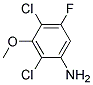 1-氨基-3-甲氧基-5-氟-2,4-二氯苯 结构式