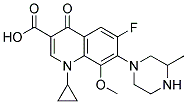 1-CYCLOPROPYL-6-FLUORO-8-METHOXY-7-(3-METHYLPIPERAZIN-1YL)-4-OXO-1,4-DIHYDROQUINOLINE-3-CARBOXYLIC ACID 结构式