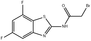 2-(BROMOACETAMIDO)-5,7-DIFLUORO-1,3-BENZOTHIAZOLE 结构式