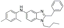 (2-BENZYL-1-BUTYL-1H-BENZOIMIDAZOL-5-YL)-(2,4-DIMETHYL-PHENYL)-AMINE 结构式