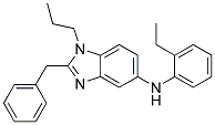 (2-Benzyl-1-propyl-1H-benzoimidazol-5-yl)-(2-ethyl-phenyl)-amine 结构式