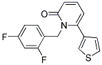 1-(2,4-DIFLUOROBENZYL)-6-THIEN-3-YLPYRIDIN-2(1H)-ONE 结构式