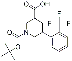1-(TERT-BUTOXYCARBONYL)-5-(2-(TRIFLUOROMETHYL)PHENYL)PIPERIDINE-3-CARBOXYLIC ACID 结构式