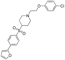 1-[2-(4-CHLOROPHENOXY)ETHYL]-4-([4-(2-FURYL)PHENYL]SULFONYL)PIPERIDINE 结构式