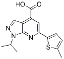 1-ISOPROPYL-6-(5-METHYLTHIEN-2-YL)-1H-PYRAZOLO[3,4-B]PYRIDINE-4-CARBOXYLIC ACID 结构式