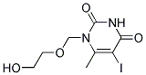 1-(2-HYDROXY-ETHOXYMETHYL)-5-IODO-6-METHYL-1H-PYRIMIDINE-2,4-DIONE 结构式