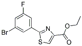 2-(3-BROMO-5-FLUORO-PHENYL)-THIAZOLE-4-CARBOXYLIC ACID ETHYL ESTER 结构式