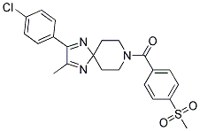 2-(4-CHLOROPHENYL)-3-METHYL-8-[4-(METHYLSULFONYL)BENZOYL]-1,4,8-TRIAZASPIRO[4.5]DECA-1,3-DIENE 结构式