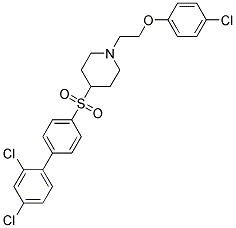 1-[2-(4-CHLOROPHENOXY)ETHYL]-4-[(2',4'-DICHLOROBIPHENYL-4-YL)SULFONYL]PIPERIDINE 结构式