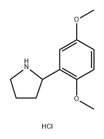 2-(2,5-二甲氧基苯基)吡咯烷盐酸盐 结构式