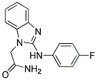 2-(2-[(4-FLUOROPHENYL)AMINO]-1H-BENZIMIDAZOL-1-YL)ACETAMIDE 结构式