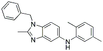 (1-Benzyl-2-methyl-1H-benzoimidazol-5-yl)-(2,5-dimethyl-phenyl)-amine 结构式