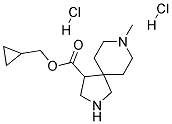 2-CYCLOPROPYLMETHYL-8-METHYL-2,8-DIAZA-SPIRO[4.5]DECANE-4-CARBOXYLIC ACID DIHYDROCHLORIDE 结构式