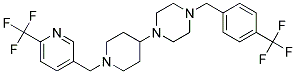 1-[4-(TRIFLUOROMETHYL)BENZYL]-4-(1-([6-(TRIFLUOROMETHYL)PYRIDIN-3-YL]METHYL)PIPERIDIN-4-YL)PIPERAZINE 结构式