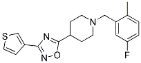 1-(5-FLUORO-2-METHYLBENZYL)-4-[3-(3-THIENYL)-1,2,4-OXADIAZOL-5-YL]PIPERIDINE 结构式