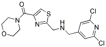 1-(2,6-DICHLOROPYRIDIN-4-YL)-N-([4-(MORPHOLIN-4-YLCARBONYL)-1,3-THIAZOL-2-YL]METHYL)METHANAMINE 结构式