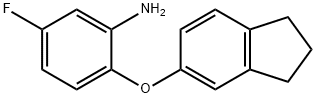 2-(2,3-DIHYDRO-1H-INDEN-5-YLOXY)-5-FLUOROPHENYLAMINE 结构式