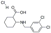 2-(3,4-Dichloro-benzylamino)-cyclohexanecarboxylic acid hydrochloride 结构式