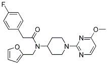 2-(4-FLUOROPHENYL)-N-(2-FURYLMETHYL)-N-[1-(4-METHOXYPYRIMIDIN-2-YL)PIPERIDIN-4-YL]ACETAMIDE 结构式