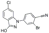 2-BROMO-4-(6-CHLORO-3-HYDROXY-INDAZOL-1-YL)-BENZONITRILE 结构式